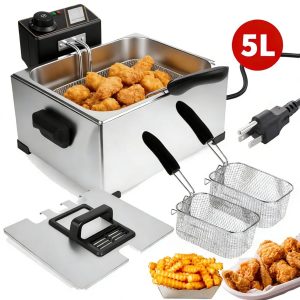 5l commercial electric deep fryer 2800w restaurant stainless steel